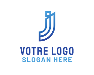 Modern Company Letter J logo design