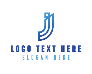 Modern Company Letter J logo design