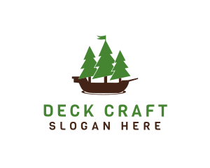 Deck - Pine Trees Ship logo design