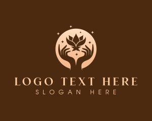Yoga - Lotus Hand Salon logo design