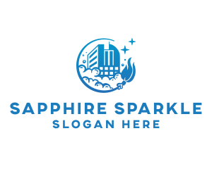 Sparkle Building Cleaning logo design