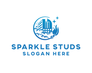 Sparkle Building Cleaning logo design