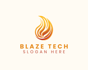 Hot Blazing Fire logo design