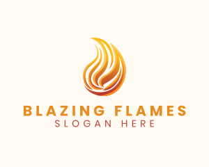 Hot Blazing Fire logo design