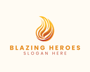 Hot Blazing Fire logo design