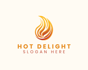 Hot Blazing Fire logo design