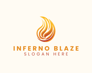 Hot Blazing Fire logo design