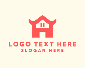 Cattle - Bull Horn House logo design