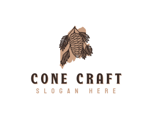 Maine Pinecone Tree logo design