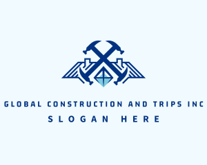 Repairman - Hammer Roof Builder logo design