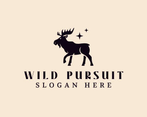 Hunting - Moose Hunting Animal logo design