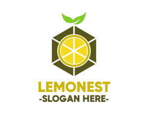 Lemonade - Hexagon Lemon Slice logo design