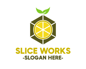 Slice - Hexagon Lemon Slice logo design