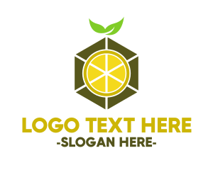 Slice - Hexagon Lemon Slice logo design