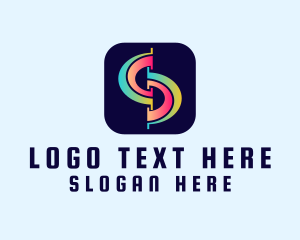 Cyberspace - Application Icon Letter S logo design