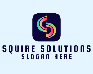 Application Icon Letter S logo design