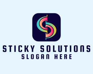 Application Icon Letter S logo design