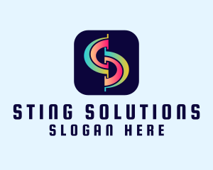 Application Icon Letter S logo design