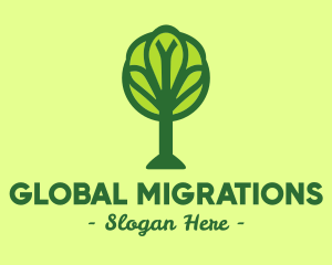 Global Green Tree logo design