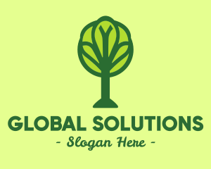 Universal - Global Green Tree logo design