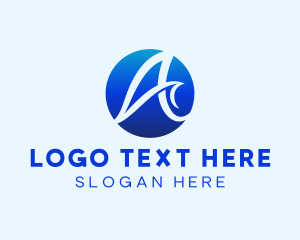 Icon - Wave Business Letter A logo design