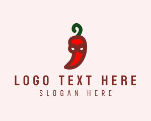 Red Vegetable - Angry Red Chili logo design