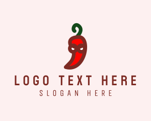 Ghost Pepper - Angry Red Chili logo design