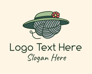 Knitter - Sun Hat Yarn logo design