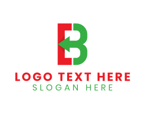 Left - Colorful Arrow B logo design