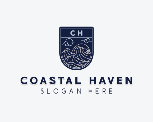 Sea Ocean Waves logo design