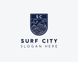 Sea Ocean Waves logo design