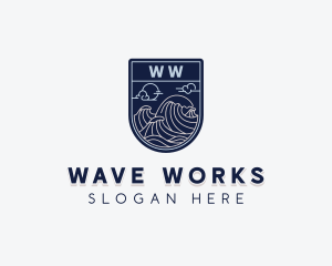 Sea Ocean Waves logo design