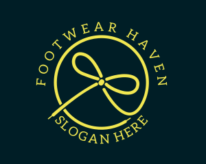 Round Ribbon Shoelace logo design