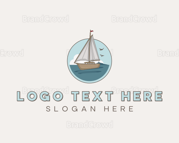 Rustic Sailboat Yacht Logo