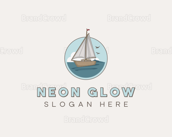 Rustic Sailboat Yacht Logo