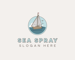 Rustic Sailboat Yacht logo design