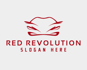 Red Sports Car logo design