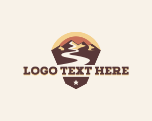 Travel Blogger - Adventure Mountain Summit logo design