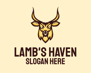 Lamb - Wild Goat Head logo design