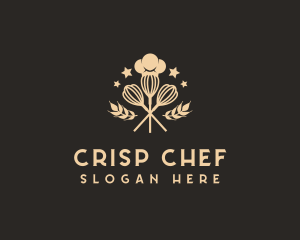 Baker Chef Whisk logo design