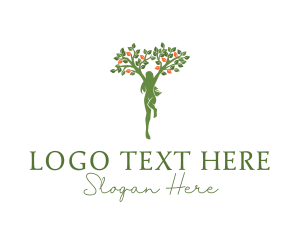 Eco - Female Tree Wellness logo design