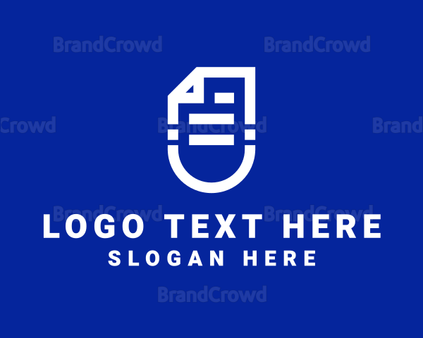 File Paper Document Logo