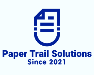 Documentation - Blue Paper Document logo design