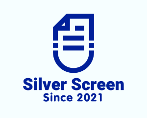 Research - Blue Paper Document logo design