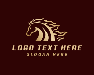 Stable - Horse Racing Animal logo design