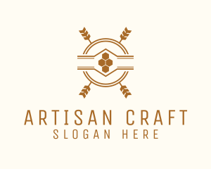 Artisanal Honey Badge logo design