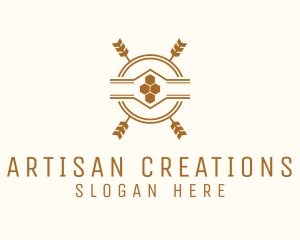 Artisanal Honey Badge logo design