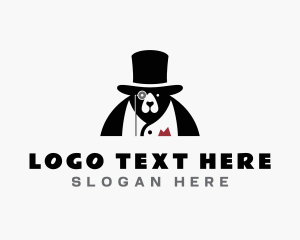 Top Hat - Dapper Menswear Bear logo design
