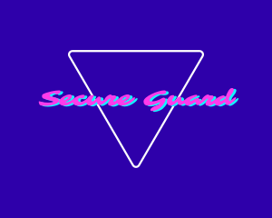 Synthwave - Bright Neon Bar logo design