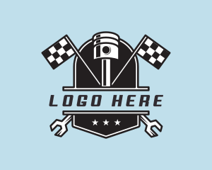 Restoration - Piston Automotive Racing logo design